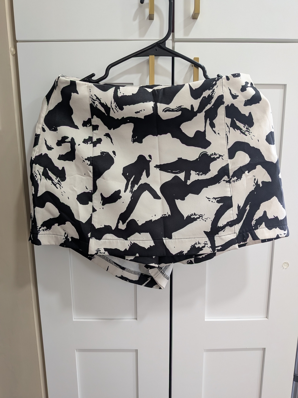 Abstract Print Mini Shorts | Chic Going-Out Statement Piece